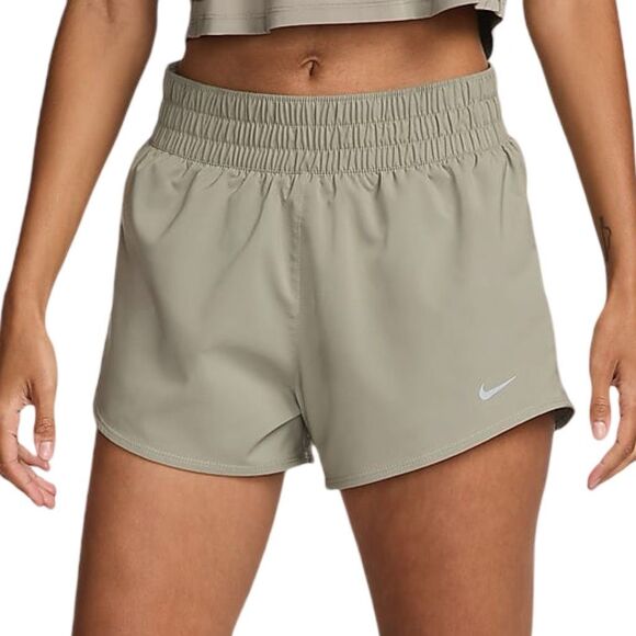 Nike One Dri-FIT Mid-Rise 3" Brief-Lined Shorts - Size Small - Light Army - Picture 1 of 9